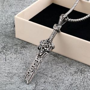 Colgante de Espada de Acero Inoxidable con Diseño 3D de Hoja Rota, Collar Unisex, Amuleto, Joyería de Moda, Regalo - Product Image 2