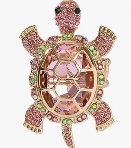 クリスタルゴールドグリーンXHO Chi Eta Phiタートルパーティーブローチ1932亜鉛合金ピンアクセサリーソロリティ & フラタニティウェディング & ギフト用 - Product Image 6
