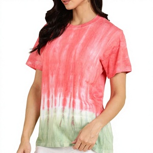 Nueva Camiseta de Manga Corta para Mujer, Informal, con Estampado de Logotipo Tie Dye, de Lona Tejida a Crochet, de Alta Calidad, Secado Rápido y Transpirable - Product Image 1