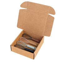 Boîte d'expédition en carton ondulé légère, écologique, recyclable et prête à l'emploi pour l'emballage de produits de batteur à œufs manuel