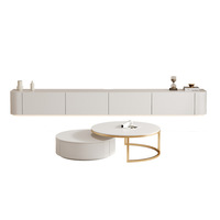Meuble TV moderne et minimaliste en bois massif, design laqué crème, meuble de rangement haut pour appartements et salons