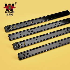 Disiwei <b>Drawer</b> <b>Slide</b> Rail 12 Inch Two Section Bottom Support Black Steel <b>Soft</b> <b>Close</b> Mechanism For Keyboard <b>Drawer</b> - Product Image 1