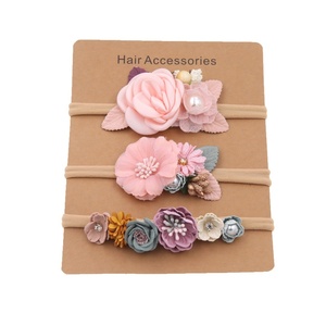 Diadema Elegante para Niñas, 3 Piezas, Diadema con Flores <span class=keywords><strong>Hechas</strong></span> <span class=keywords><strong>a</strong></span> <span class=keywords><strong>Mano</strong></span>, Accesorios para el Cabello de Bebés y Princesas - Product Image 5
