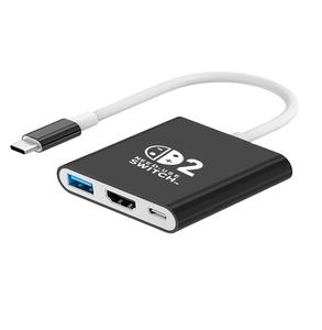 Station d'accueil <span class=keywords><strong>Tuti</strong></span> 3 en 1 USB Hub ABS HDTV 4K60Hz USB 3.0 PD 100W avec charge et mise en miroir d'écran pour Nintendo Switch 2 - Product Image 1