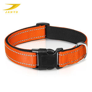 ペットの首輪犬の首輪に最適なナイロンペットカラーピュアナイト安全反射調節可能 - Product Image 4