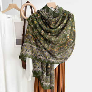 Fashionable Design Retro Cotton and Linen Elegant Temperament <b>Scarf</b> Shawls Mother's Day Gift for <b>Women</b> YHK0014 - Product Image 6