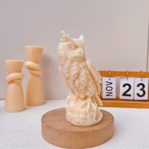 Molde de Silicona 3D para Velas con Forma de Búho, Molde de Silicona para Velas Aromáticas con Forma de Búho para Decoración del Hogar, Molde de Resina - Product Image 4
