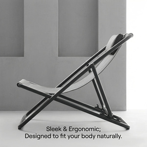 Chaise longue pliante réglable en aluminium pour piscine et plage, mobilier d'extérieur – Offre Spéciale - Product Image 4