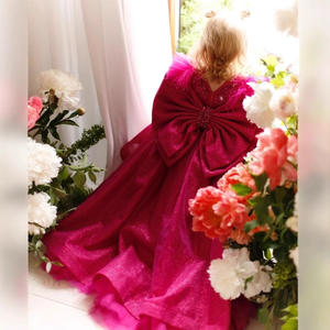 Gaun Mawar Mewah untuk Bayi, Pakaian Anak Elegan, Pakaian Bayi Manis, Pakaian Remaja Perempuan, Gaya Pakaian Berkilau, Fashion - Product Image 2