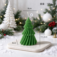 Bougie d'aromathérapie artisanale en cire de soja, design éventail plié, parfumée, décorative, pour fêtes de Noël à la maison