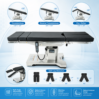 Table d'opération électrique hydraulique LK-DY-9100 en acier inoxydable SUS304, capacité de charge 520 kg, compatible bras en C sans fil