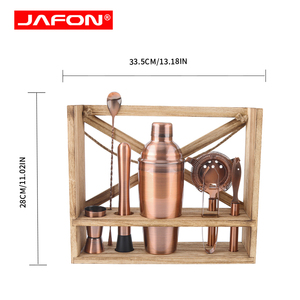 8 kits d'outils de <span class=keywords><strong>barman</strong></span>, <span class=keywords><strong>shaker</strong></span>, kit de <span class=keywords><strong>barman</strong></span> à marque privée, outil de bar avec support en bambou, ensemble de <span class=keywords><strong>shaker</strong></span> à cocktails - Product Image 3