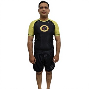 เสื้อเชิ้ตแขนสั้นของผู้ชาย Jitsu rash GUARD พิมพ์ซับลิเมชันสำหรับออกกำลังกาย BJJ & MMA แบบแห้งเร็ว - Product Image 1