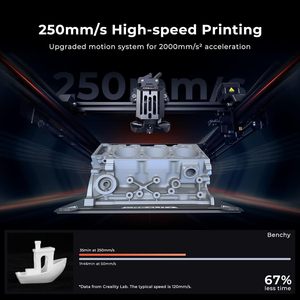 Impresora 3D Creality Ender-5 S1 220x220x250mm FDM de alta velocidad con extrusor de accionamiento directo y plataforma de vidrio templado - Product Image 2