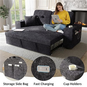 Canapé-<span class=keywords><strong>lit</strong></span> Loveliving 4 <span class=keywords><strong>en</strong></span> 1, canapé-<span class=keywords><strong>lit</strong></span> <span class=keywords><strong>convertible</strong></span>, petit canapé avec accoudoirs larges, charge USB - Product Image 6