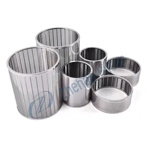 5 1/2" 100 micron stainless steel dewatering screen mesh water filter johnson wedge wire filter tube