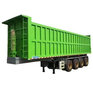 Cheap Super Link 4 Axles Trailer Side Tipper 50 Ton Trailer Tipper Superlink Dump Trailer for Transporting Coal and Chrome