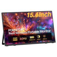 Moniteur portable Eimio sans fil IPS 15,6 pouces, batterie 4000 mAh, prise Type-C, Plug & Play, extensible pour usage professionnel, présentation mobile, OEM