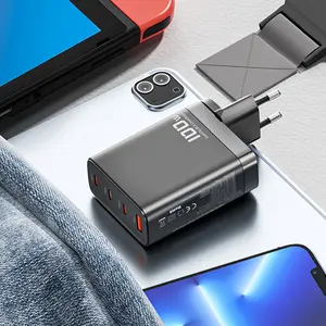 Toocki tip C şarj cihazı GaN 100W yüksek güç 3C1A GaN hızlı şarj adaptörü PD 100w duvar şarjı Usb için tip-c dizüstü bilgisayar