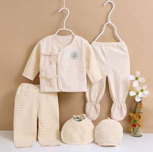 Lot de 5 à 9 pièces de vêtements pour bébé en gros, 100% coton biologique, combinaisons pour <span class=keywords><strong>nouveau</strong></span>-nés, ensembles de 0 à 12 mois, cadeaux - Product Image 4