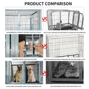 Büyük köpek sandık ağır yıkılmaz kaçış geçirmez kulübesi kilitlenebilir yüksek anksiyete tek kapı - Product Image 5