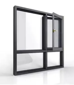 american hardware aluminium two ways opening sliding and turn casement window simple design aluminum sliding window/casement