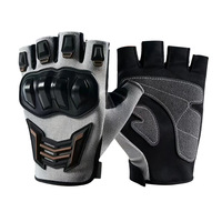 Guantes de Motociclismo Antideslizantes, Guantes de Ciclismo Anticaída para Exteriores, Guantes de Medio Dedo