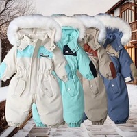 Combinaison à capuche en polyester avec fermeture éclair bidirectionnelle, épaisse, chaude, lavable, adorable, pour bébé nouveau-né, tenue d'hiver pour ramper