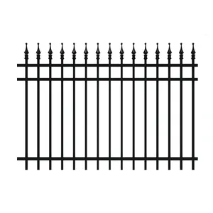 Metal Powder Coated Iron Steel Garden Fence Panels Outdoor Steel Fence Panels Residential Accordion Steel Fence