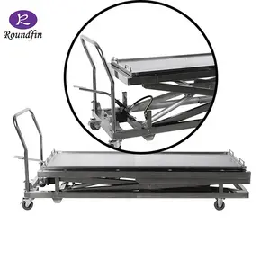 Hydraulic Corpse Lifter Mortuary Transport Trolley Mobile Corpse Lift Hydraulic Lifting Trolley