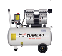 TIANBAO TB-750-30 135L/min 1440 r/min 0.75HP/KW 24L Haute Pression Sans Huile Portable Pas Cher Mini Compresseur D'air Prix