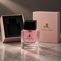 Flacon de parfum carré de luxe en verre 15ml 30ml 50ml 100ml avec fermeture magnétique, emballage personnalisé, vente en gros