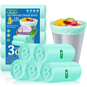 120 Tellen Kleine Vuilniszakken 3 Gallon/10 Liter Lichtgroene Afvalbakken Voor Badkamerkeukenkantoor, Compatibel Met 2-4 Gal - Product Image 1