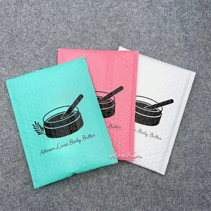 Low MOQ custom Colorful red bubble mailer and Shiny Cushioned Envelope of Aluminum Foil padded bag