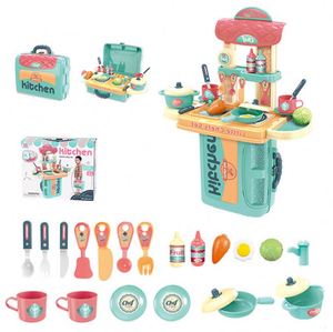 Juguetes de Cocina Modernos para Niñas, Juego de Imitación, Microondas de Plástico Rosa, Tabla de Cortar, Juguetes de Comida - Product Image 4