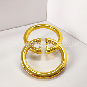 Double Ring <b>Sofa</b> Decorative Buckle 170mm Plastic High Quality Contemporary Furniture Hardware Warm <b>Gold</b> Silver Color - Product Image 4