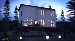 Fuente de la fábrica elegante calidad superior dos habitación prefabricadas de cemento inteligente casa/villa - Product Image 3