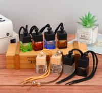 Bouteilles en verre rechargeables pour l'aromathérapie automobile, les diffuseurs d'intérieur et les cosmétiques, bouteille de désodorisant pour voiture en verre coloré