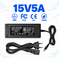Alimentation à découpage 15V 5A 75W multi-tailles avec prise CC, adaptateur de bureau pour caméra de sécurité et ventilateur – Direct Usine