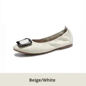 Nuove Scarpe da Balletto in Vera Pelle di Alta Qualità per <span class=keywords><strong>Donna</strong></span>, Slip-on con Suola Morbida, Leggere, Antiscivolo, Scarpe Basse Portatili OEM - Product Image 4