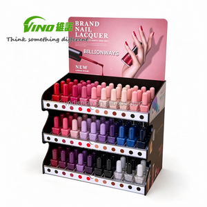 Custom <b>Printed</b> 3 Tier acrylic Counter Display <b>Stand</b> acrylic Display Rack For Nail Polish Cosmetic Retail Promotion - Product Image 3