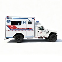 Ambulance manuelle 4x4 diesel nouvelle génération avec cabine modulaire carrée et équipement médical complet pour le transport d'urgence