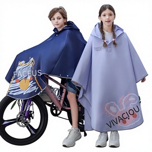 Mantella Antipioggia Riflettente in EVA per Adolescenti, Senza Maniche, Impermeabile, per Ciclismo e Escursionismo, per Ragazzi e Studenti - Product Image 1
