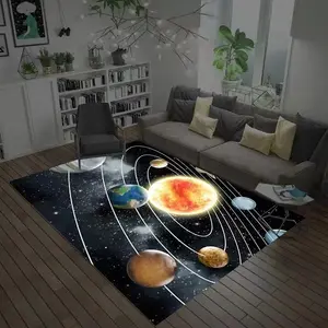 3D Planet ראיית שטיח בית חדר שינה סלון מיטת ספה תה שולחן ילדי של חדר שטיח המניה