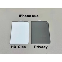 Protection d'écran en verre trempé 3D pour iPhone Duo, film anti-espion pour téléphone portable