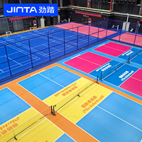 Terrain de pickleball synthétique extérieur écologique en acrylique, personnalisable, couleur de surface professionnelle, durable, antidérapant, résistant aux UV