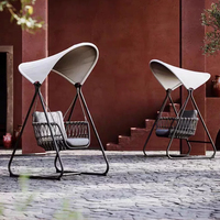 Fauteuil suspendu de luxe surdimensionné et rembourré pour hôtel, villa, Airbnb, location, espace commercial extérieur et hôtellerie