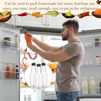 Bouteille en verre vide pour sauce piquante, chili, vinaigrette, sauce tomate, ketchup, avec bouchon à vis, 3oz, 5oz, 8oz, 150ml, 250ml