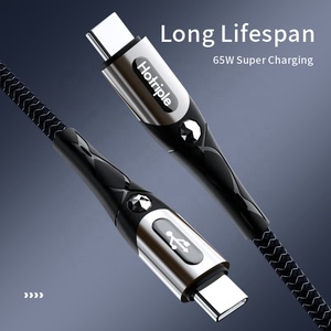Venta caliente A12CC 1M Fishnet Braid Custom Type C PD 65W Cable DE DATOS USB de carga rápida <span class=keywords><strong>Material</strong></span> de cobre puro - Product Image 4