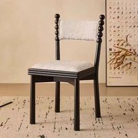 Chaise de salle à manger en bois massif de style Mid-Century, en bois d'hévéa, avec dossier rembourré, entièrement assemblée pour bistro - Vente en gros usine